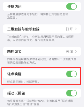 西夏苹果授权维修站分享iPhone轻点无法唤醒怎么办 