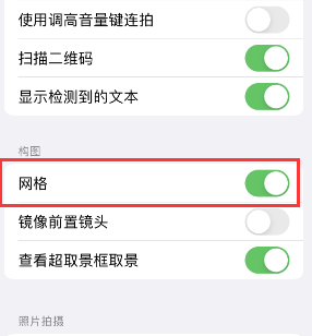 西夏苹果手机维修网点分享iPhone如何开启九宫格构图功能 